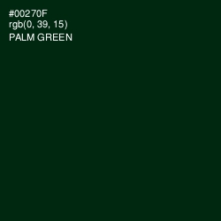 #00270F - Palm Green Color Image